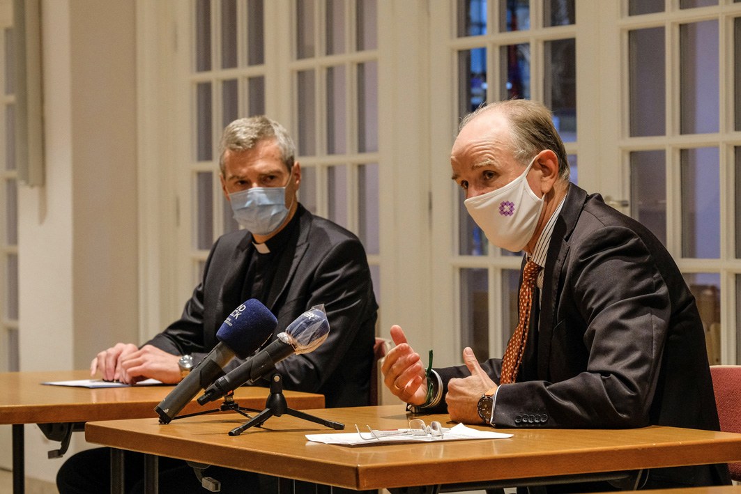 Bischöfe Wilmer und Meister Heiner Wilmer, Bischof des Bistums Hildesheim und Landesbischof Ralf Meister