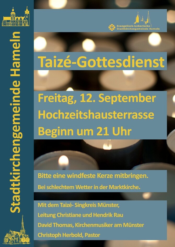Táizé Gottesdienst auf der Hochzeitshausterrasse